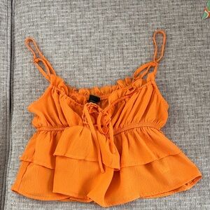 Wild Fable Orange Ruffled Camisole